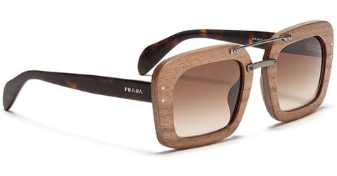 prada raw wood sunglasses|Women's Sunglasses .